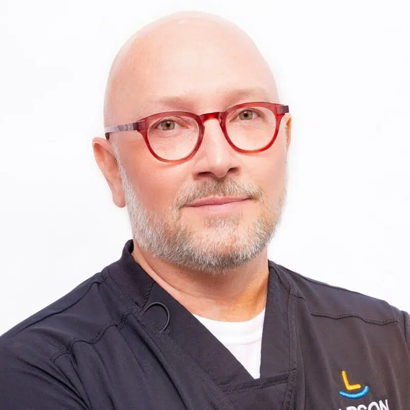 Dr. Larson Larson Orthodontics Alexandria, VA Braces and Invisalign Staff Portraits Larson Orthodontics Alexandria VA 2022 55 10x10 Close 800x800 - Dr. Larson